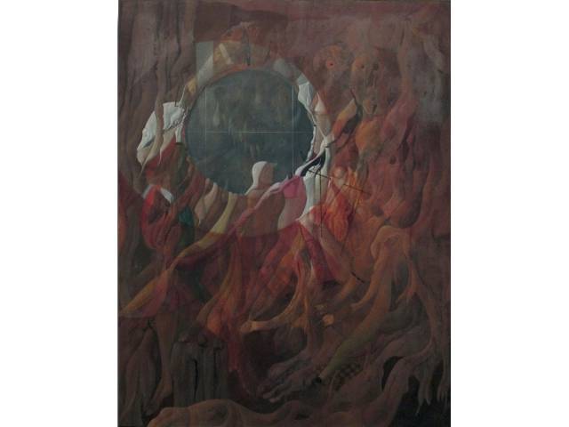 Bernardo Cid óleo sobre tela 100 x 80 cm " Sem titulo" ass. verso 1975