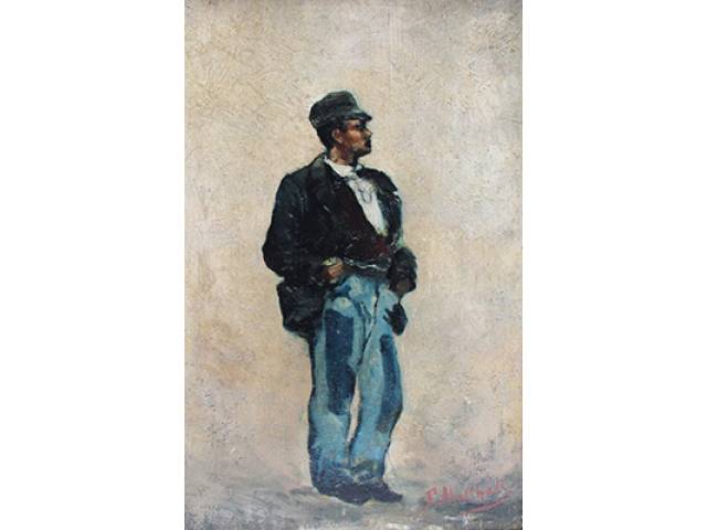 Johann Friedrich Matthai (1777, Meißen – 1845, Viena) O.S.E. - 34 x 24 cm, “Soldado”, ass. CID, Europa, séc. XIX