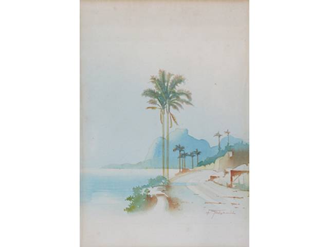 Henrique Goldschmidt (Rio de Janeiro 1867 - 1952) A.S.C. 23 x 16 cm, “Pedra da Gávea(RJ)”, ass. CID, Brasil, séc. XIX/XX