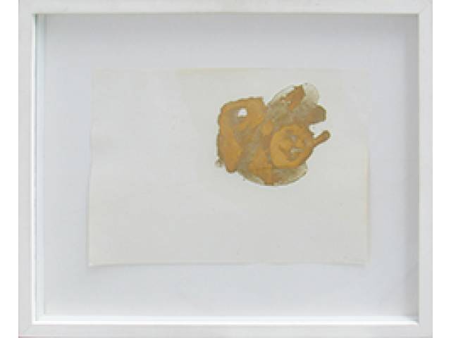 Nuno Ramos pó de ouro sobre papel 21 x 30 cm ass. CID e verso 1992 Com certificado de autenticidade emitido pela galeria Raquel Arnaud