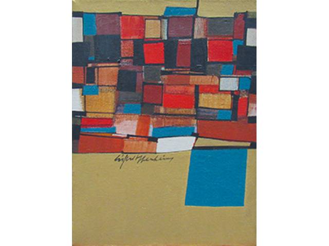 Silvio Oppenheim acrílica sobre tela 35 x 27 cm “Sem Título” ass. centro