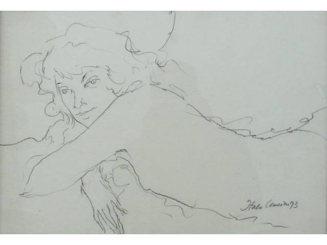 Italo Cencini   grafite sobre papel 31, x 44, cm "Sem Titulo " ass. CID  ano 1993