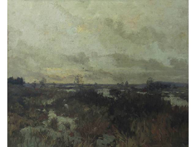 Oswald Poreau (Bélgica 1877 / 1955) O.S.M. - 38 x 45 cm, “Paisagem”, ass. CID, 1941 Bélgica, séc. XIX/XX