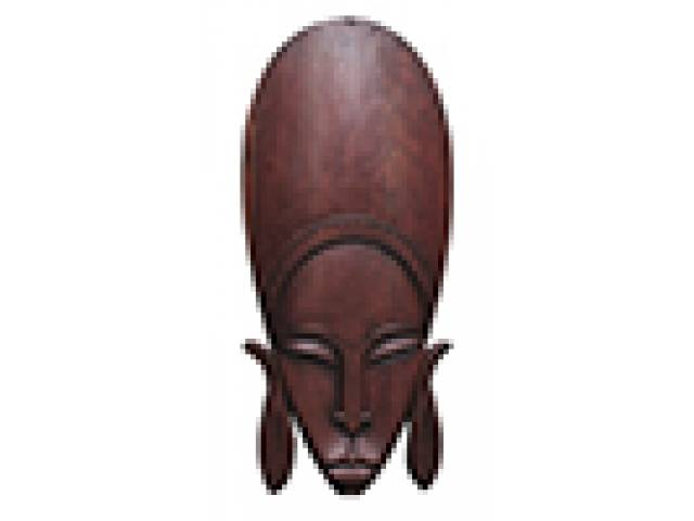 Otávio Bahia escultura em madeira 77 x 34 cm “Africana” ass. verso 1972