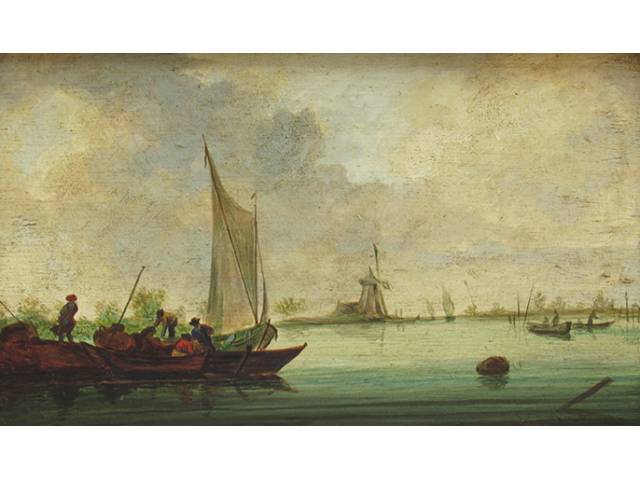 O.S.M. 12 x 21 cm “Pescadores” não assinada. Artista não identificado – Esc. Francesa séc. XIX