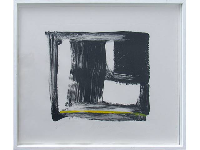 Amilcar de Castro litogravura em papel timbrado 60 x 70 cm "Sem título" ass. centro 1999 t. 1/8