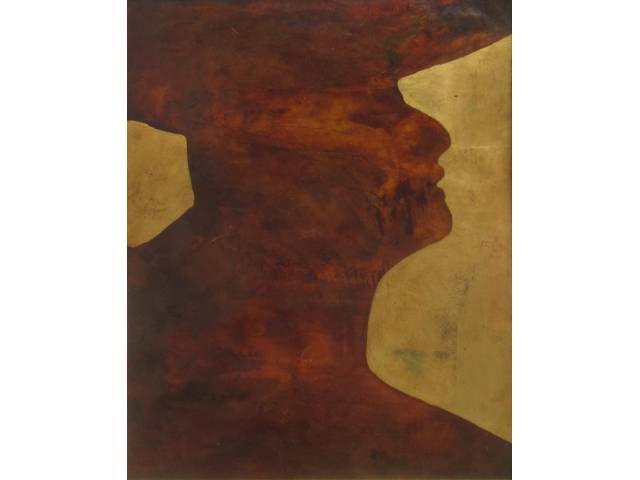 Carlos Araújo técnica mista 78 x 63 cm "Sem Título" ass. CIE e verso