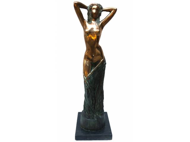Diego Ortega escultura em bronze 50cm “Figura Feminina” assinada verso