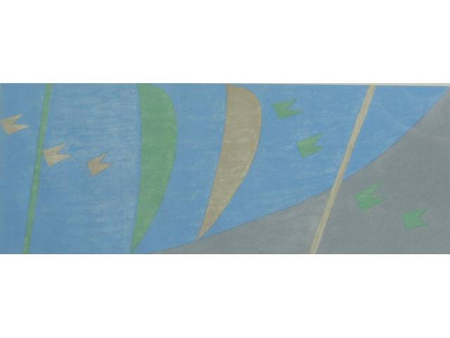 Alfredo Volpi gravura 51 x 94 cm "Sem titulo   " ass. CID t. 51/100