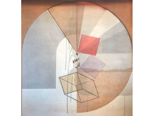 Tuneu óleo sobre tela 120 x 110 cm "sem título" ass. verso e datado 1983