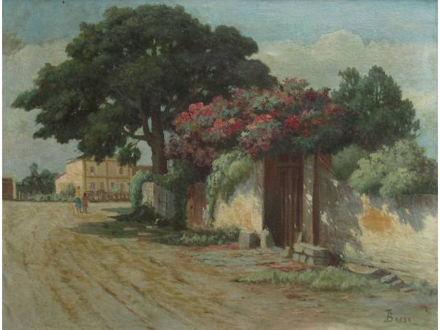 Torquato Bassi óleo sobre tela 65 x 83 cm "Paisagem" ass. CID