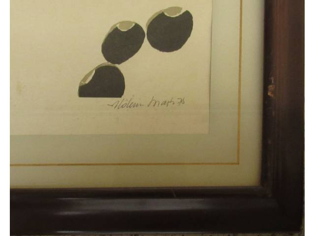 Aldemir Martins  Impresso  33 x  44 cm "Sem Titulo" ass. CID 1970