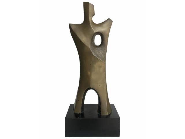 Calabrone Domenico - escultura em bronze 60 x 24 cm "Figura Masculina " numerada 006 e ass. base