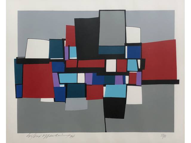 Silvio Oppenheim gravura 50 x 71 cm “Sem título” ass. CIE 1994 t. 37/50