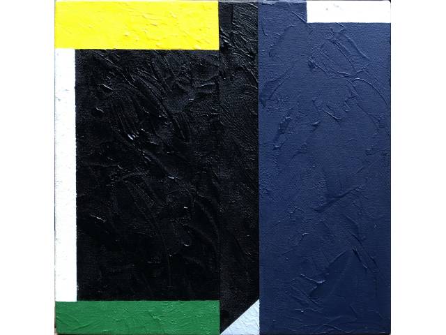 Eduardo Sued - óleo sobre tela 30 x 30 cm "Sem Título" ass. verso 2015 Com cachê Galeria Raquel Arnaud
