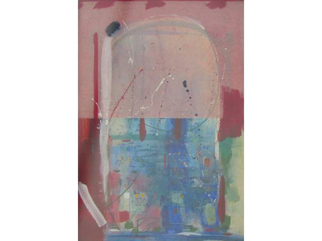 Vicente Kutka - acrílica sobre papel 100 x 70 cm "Sem título" ass. CIE ano 1983 Com cachê Galeria Raquel Arnaud