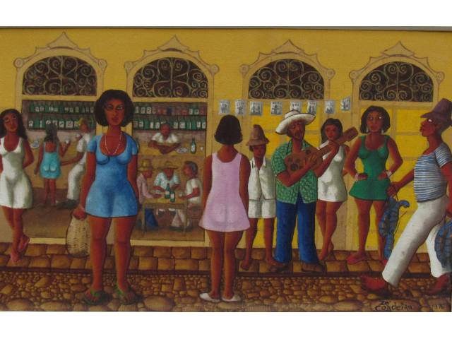 Zé Cordeiro óleo sobre tela 30 x 50 cm "A B C das rosas" ass. CID ano 1976 com poema no verso.