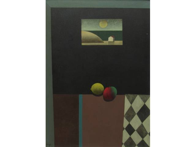 Inos Corradin óleo sobre tela 69 x 49 cm "Sem TItulo" assinada CIE