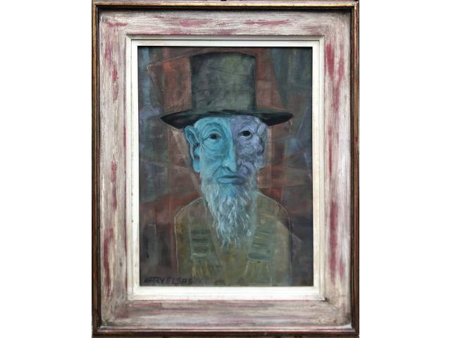 Harry Elsas óleo sobre  cartão 50 x 37 cm "Figura Masculina" ass. CIE