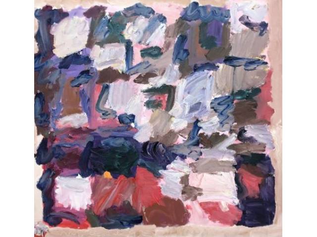 Naji Ayoub acrílica sobre tela 120 x 120 cm "Sem titulo" assinada CIE