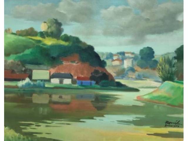 Rescála (João José Rescala) óleo sobre tela 44 x 55 cm "Rio" assinada e datada CID 1979