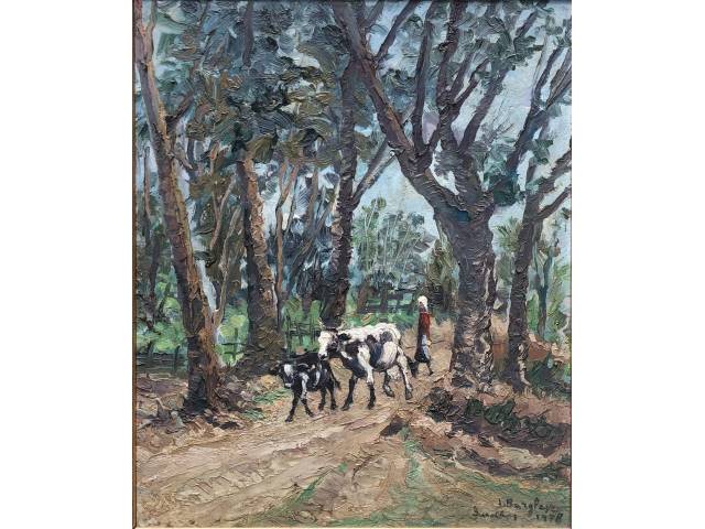 Innocêncio Borghese óleo sobre eucatex 43 x 35 cm “Sem título” assinada  CID datada 1978