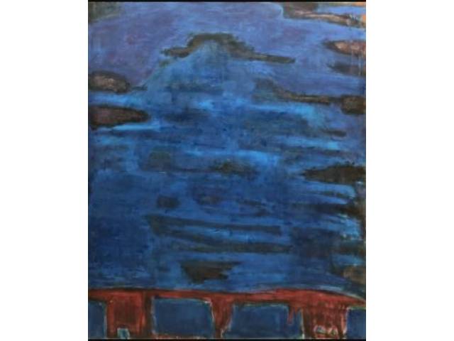 Marina Saleme óleo sobre tela 200 x 165 cm "Céu de Almas" assinada e datada verso 1995 obra reproduzida na pág. 9 do Catálogo "Marina Saleme" - Galeria Luisa Strina, 1995
