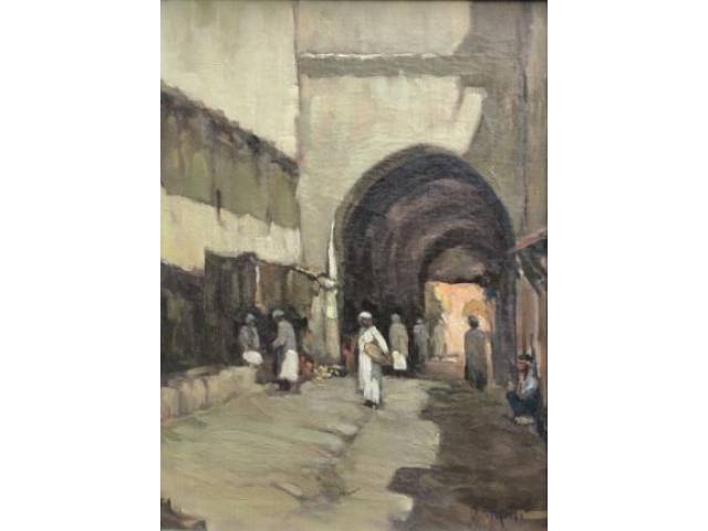Omar Pellegatta óleo sobre tela 40 x 30 cm intitulada "Jerusalém" assinada CID