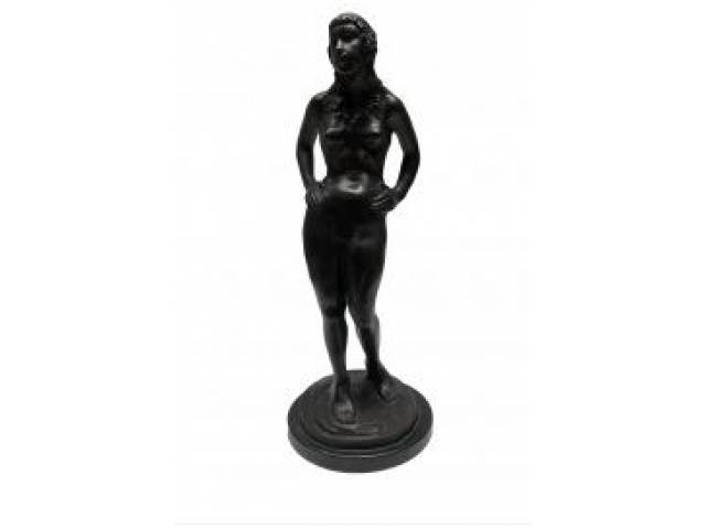 Torquato Bassi Escultura em Bronze H = 49  cm¨ figura feminina " ass.na base