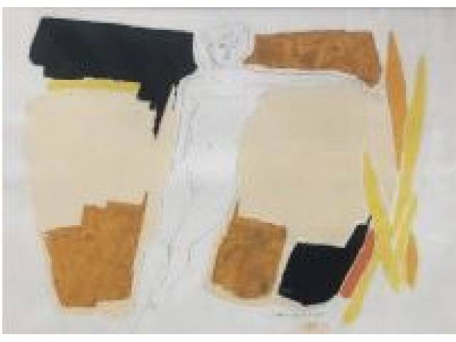 Italo Cencini - óleo aquarela e grafite 32,5 x 45 cm "Sem Titulo" ass. Centro Inferior Ano 81