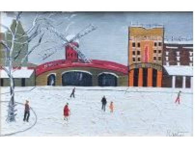R Weiss - óleo sobre madeira 19 x 27 cm "Paisagem com Neve" ass. CID