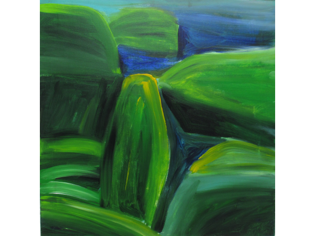 Antonio Peticov acrílica sobre tela  80 x 80 cm intitulada "Biomas" #1102 assinada verso e datada 2011