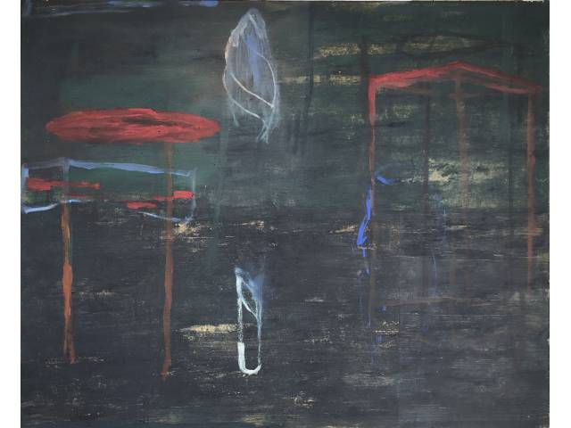Celso Orsini acrílica sobre tela 130X160 cm ''Sem titulo" assinada verso e datada 1996