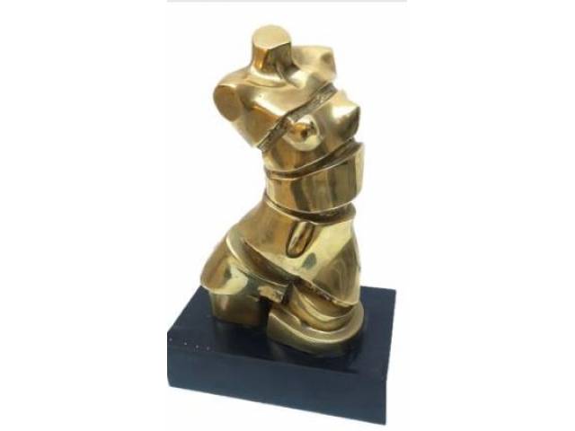 José Guerra escultura em bronze H=23cm “Torso Feminino” ass. verso