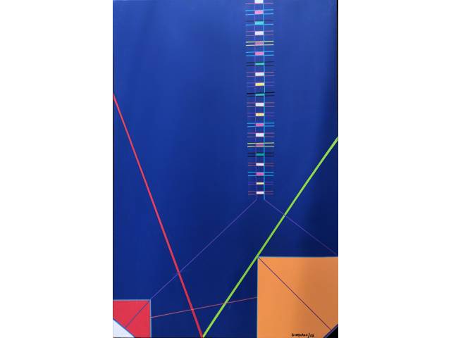 Isaac Guerchon acrílica sobre tela 80 x 120 cm intitulada “Alegria” assinada CID datada 2023