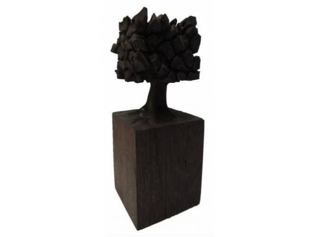José Bento Escultura de madeira 20 x 8 cm "Árvore" assinada base tiragem 1/15