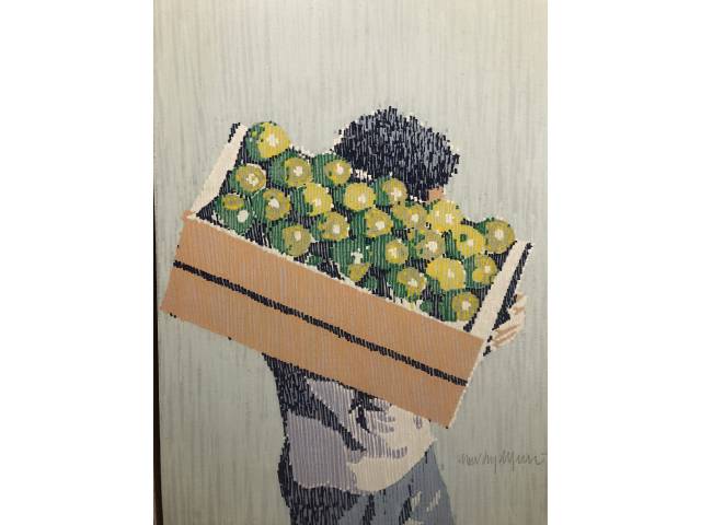 Newton Mesquita acrílica sobre tela 70 x 50 cm "Sob o sol" ass. CID e verso jun/1980