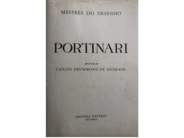 Portinari álbum 33 x 47cm "Mestres do Desenho"  Editora Cultrix, SP Apresentado por Carlos Drummond de Andrade - Exemplar nº 5764 com 12 offsets, apresentando pequenos fungos