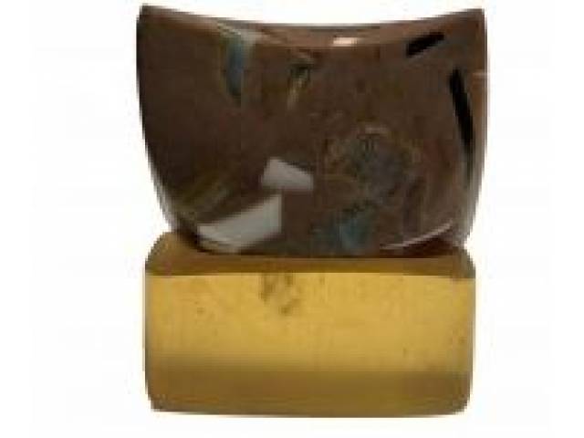 Mario Cravo - resina acrílica e poliéster 19 x 8,5 x 15 cm "Equilíbrio" com etiqueta Galeria Belinha