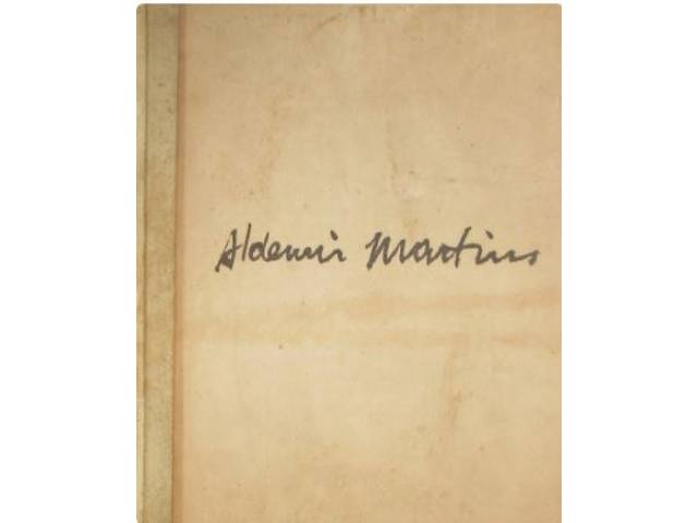 Aldemir Martins álbum 47 x 37cm "Mestres do Desenho" Editora Cultrix, SP.  Apresentado por Cassiano Ricardo- Exemplar nº 0589 - constando 4 pranchas sendo 3  assinadas  e  datadas ,apresentando  pequenos fungos