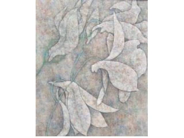 Etsuko Kondo óleo sobre tela 120 x 100 cm "Flores" assinada CID datada 1991