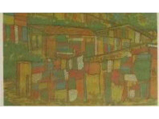 Claudio Tozzi gravura 40 x 60 cm "Fachada" assinada e datada 1980 CID tiragem 149/300