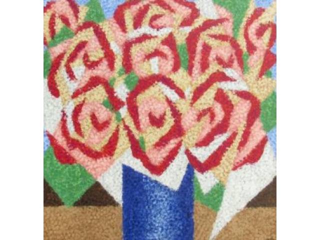 Claudio Tozzi - acrílica sobre tela 60 x 60 cm“Flores” ass. verso ano 1990