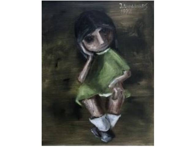 Jânio Quadros óleo sobre tela 80 x 60 cm "Criança " ass. CSD 1977