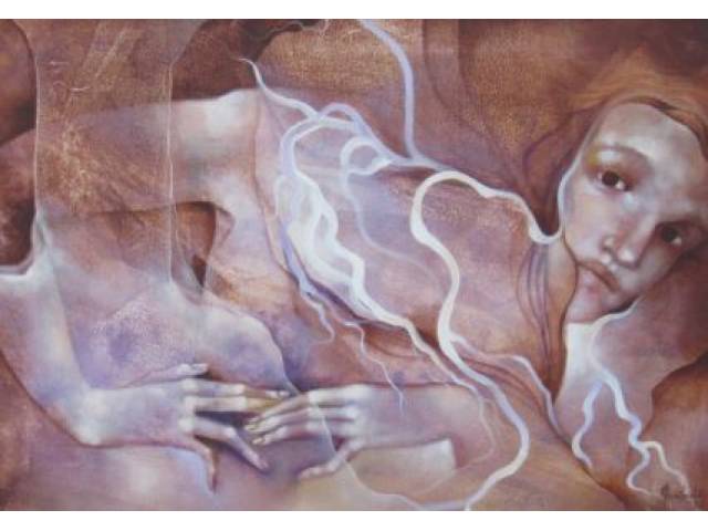 Adriana Garibaldi óleo sobre tela 50 x 70 cm "Figura Feminina" ass. CID