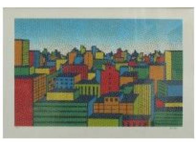 Claudio Tozzi Litografia de 33 x 48 cm " Sem Título” ass. CID   85/100