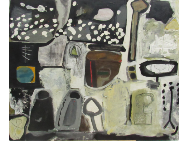 Carlos Parada óleo sobre tela 100 x 120 cm "A Cidade e a Noite" ass. verso ano 1992