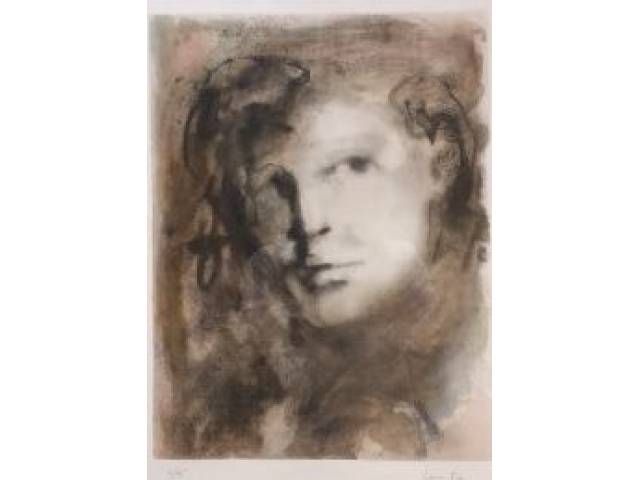 Leonor Fini gravura 57 x 41 cm “Rosto” assinada CID tiragem 16/225