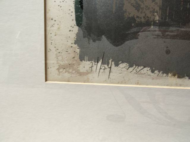 Carlos Vergara litografia 65x95 cm "Sem titulo " ass. CID tiragem. 74/74 ,com cachê da empresa Mckinsey, no verso . Obs:pequeno detalhe na moldura