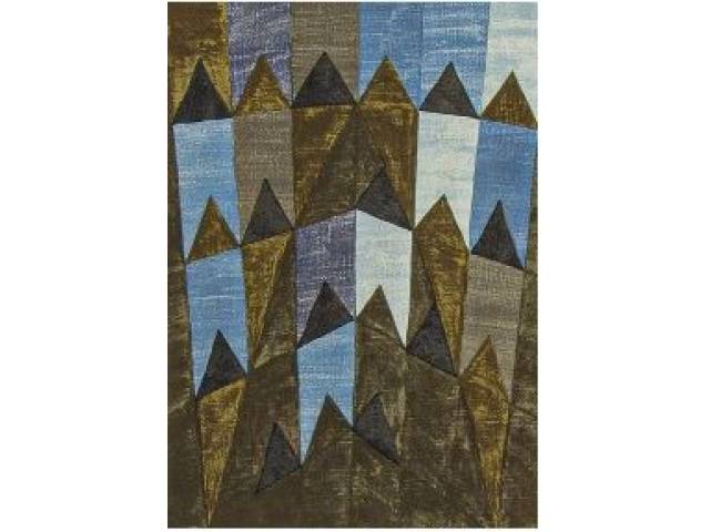 Alfredo Volpi litografia 65 x45 cm "Bandeirinhas azuis" assinada CID tiragem 37/100